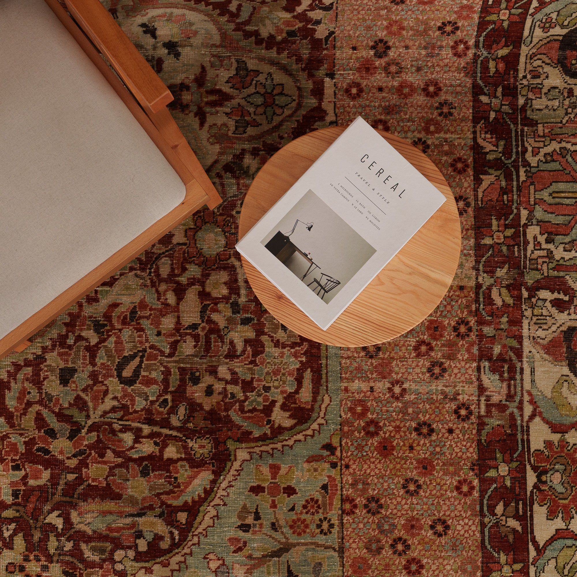 Antiquewashed Red Area Rug