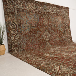 Red and Beige Area Wool Rug