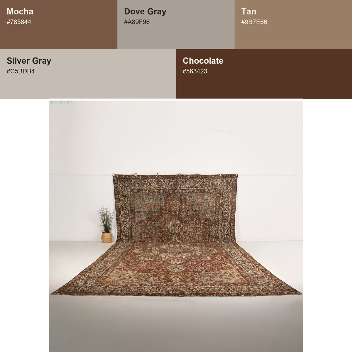 Oversize Red Antique Rug