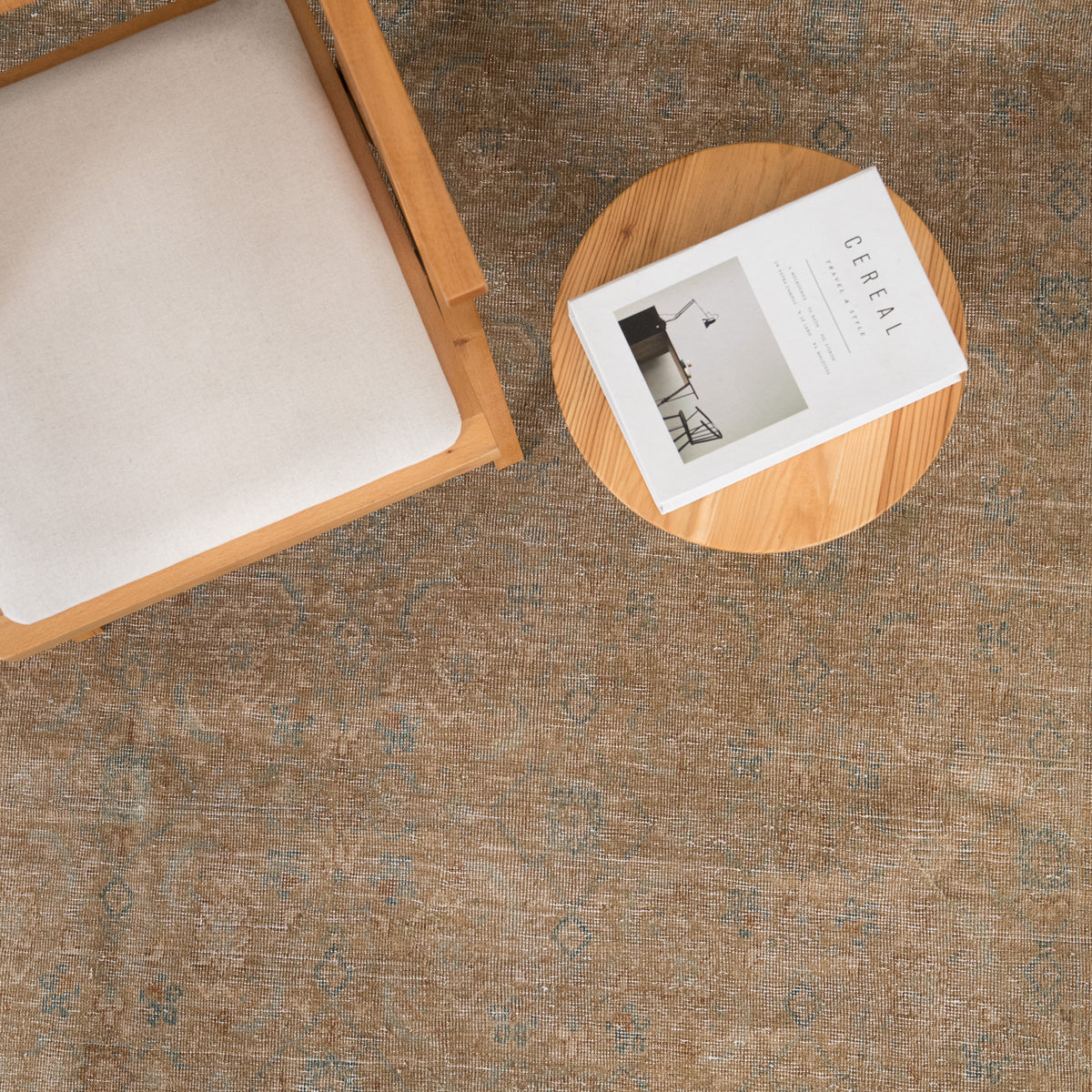 Antiquewashed Beige Area Rug