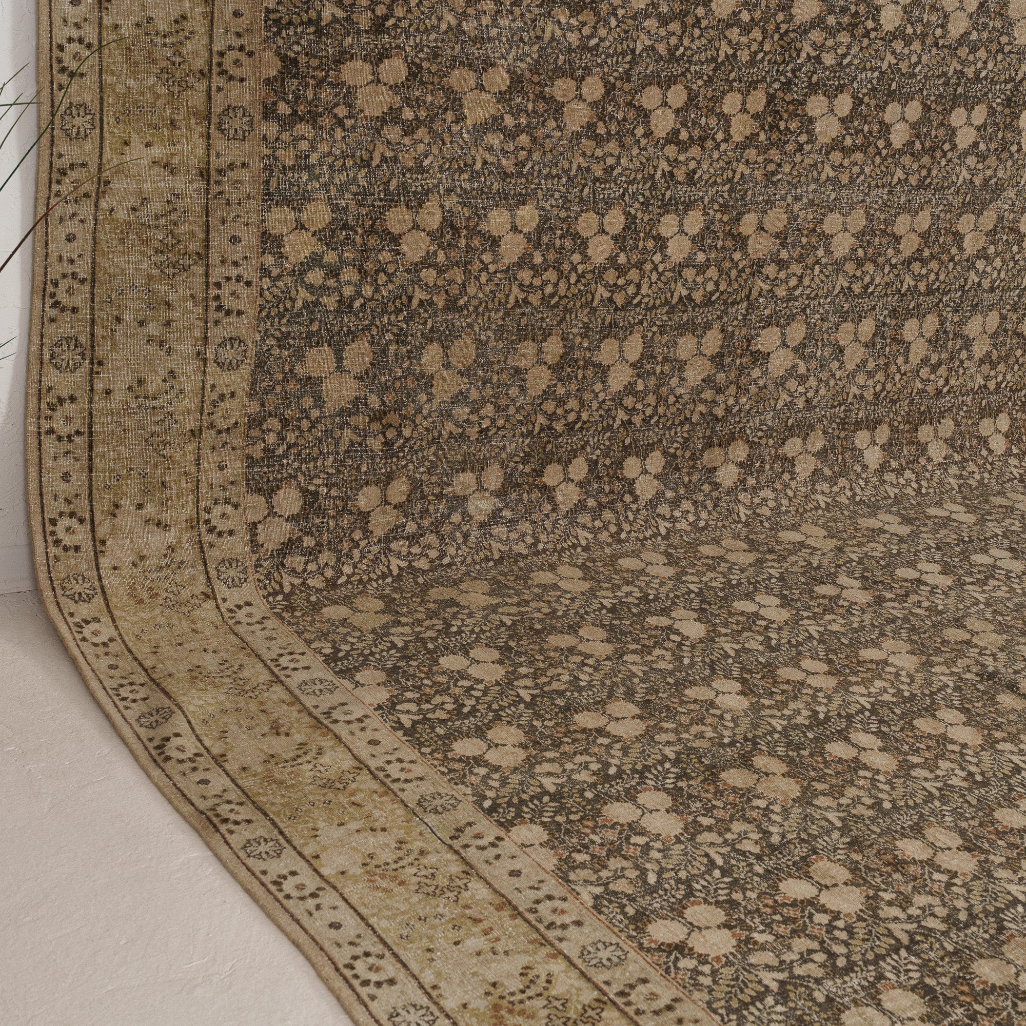 Blue and Beige Area Wool Rug
