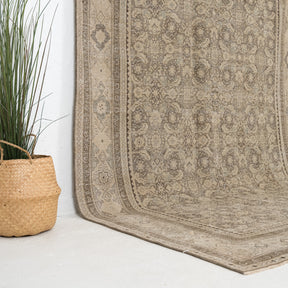 Brown and Beige Area Wool Rug