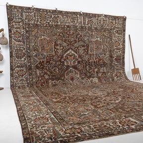 Red and Beige Area Wool Rug
