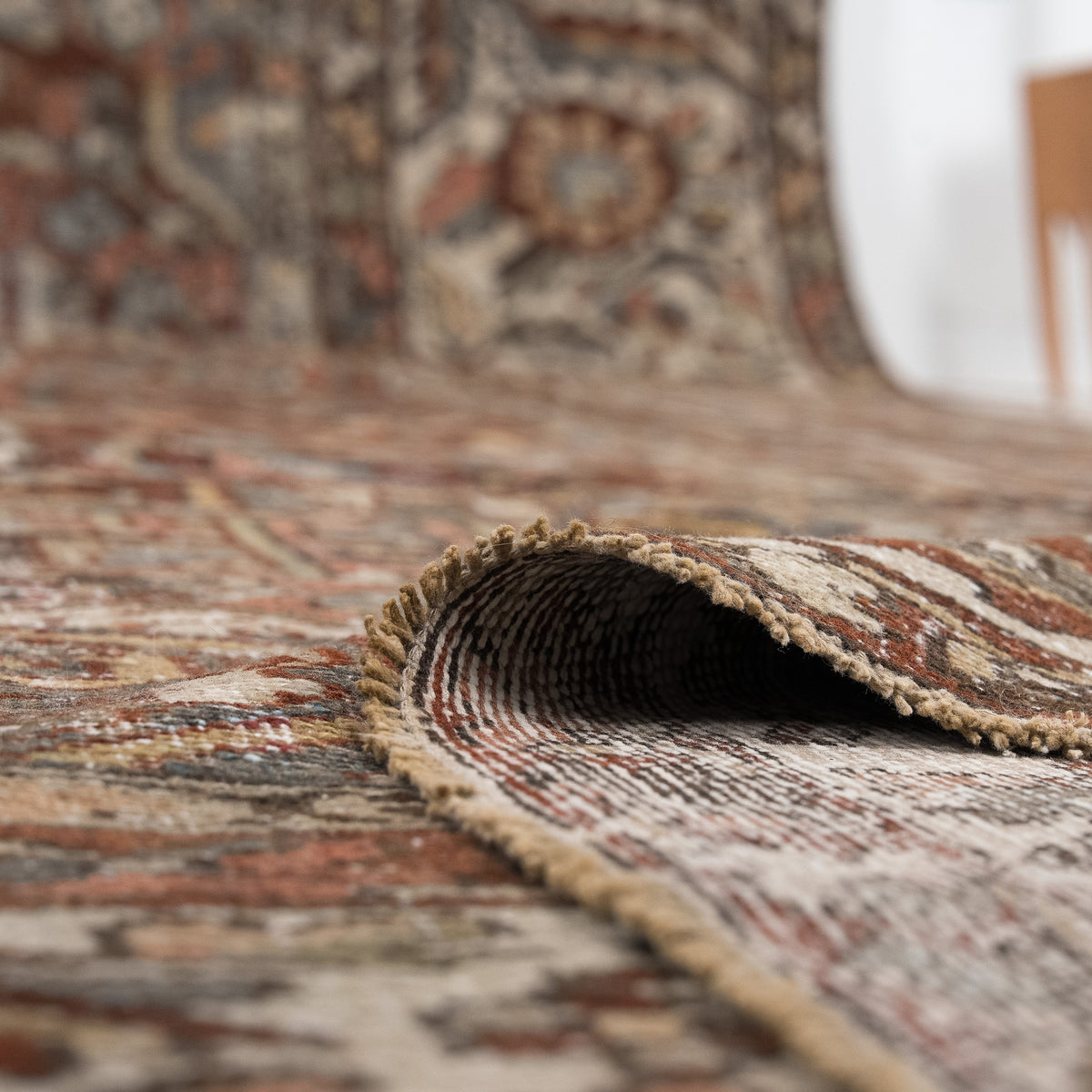 Antiquewashed Red Area Rug