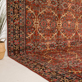 Red and Beige Area Wool Rug