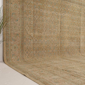 Beige and Brown Area Wool Rug