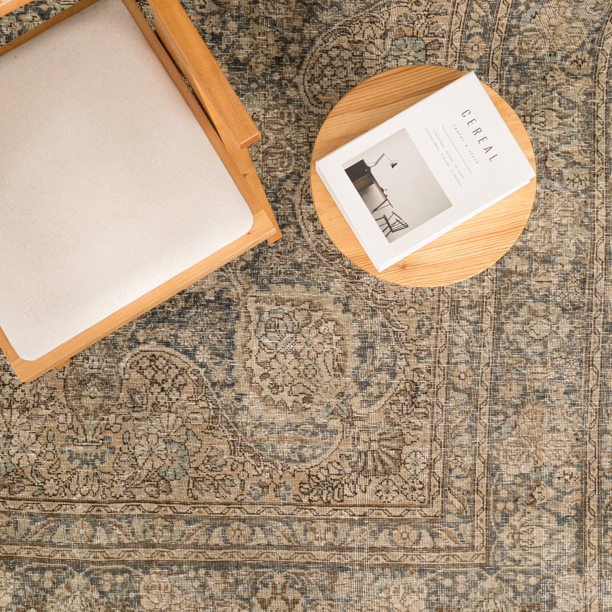 Antiquewashed Beige Area Rug