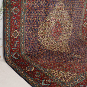 Blue and Beige Area Wool Rug
