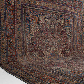 Red and Brown Area Wool Rug