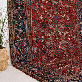 Red and Blue Area Wool Rug