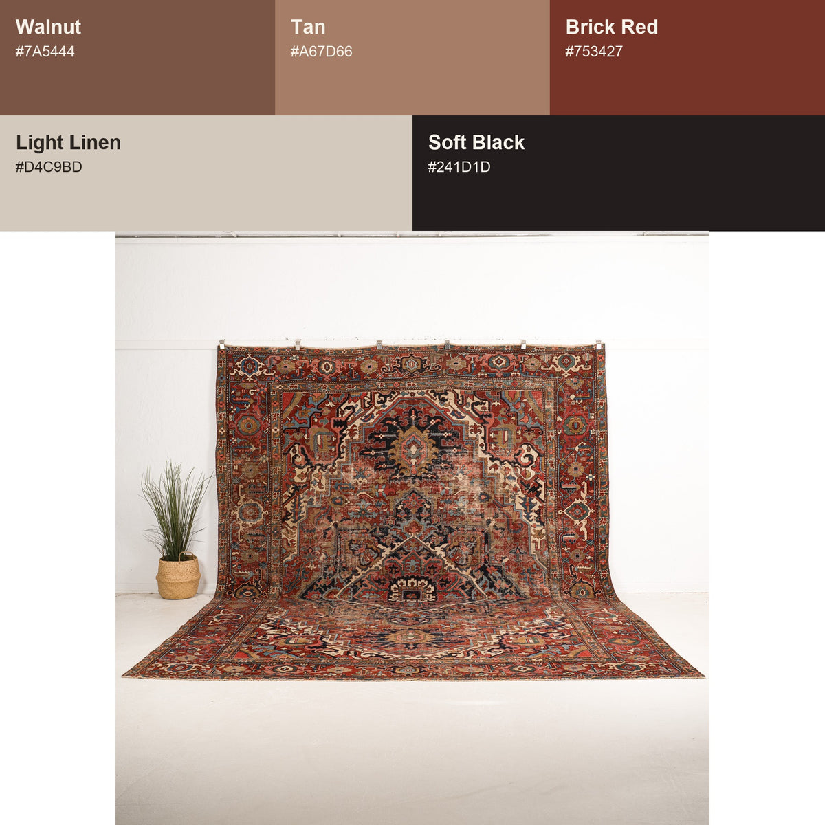 Oversize Red Antique Rug