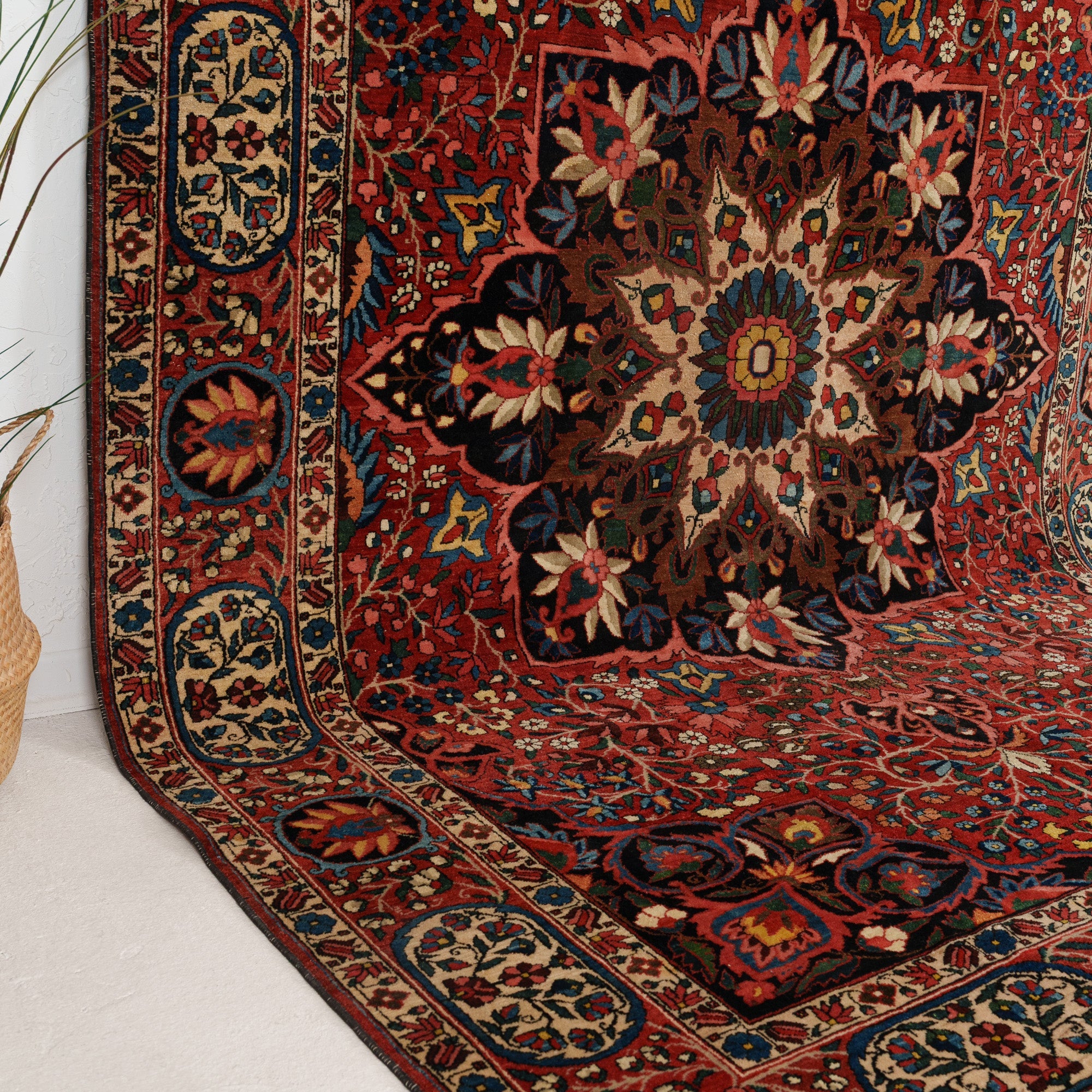 Red and Brown Area Wool Rug