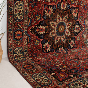 Red and Brown Area Wool Rug
