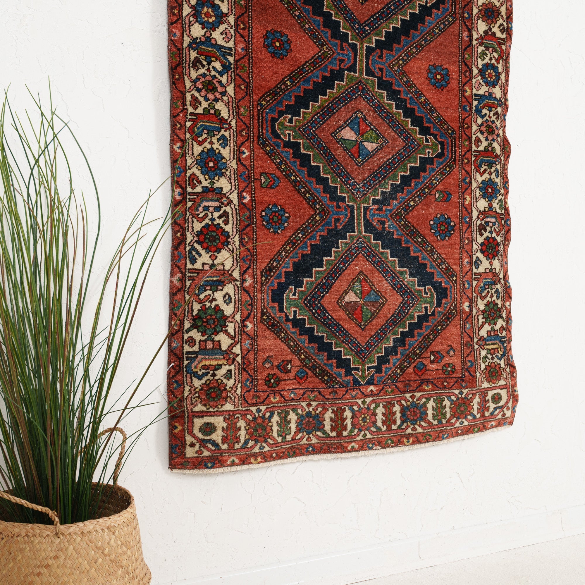 Red and Blue Area Wool Rug