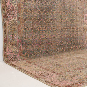 Brown and Pink Area Wool Rug