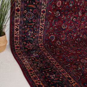 Red and Blue Area Wool Rug