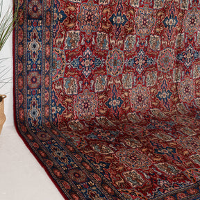 Red and Blue Area Wool Rug