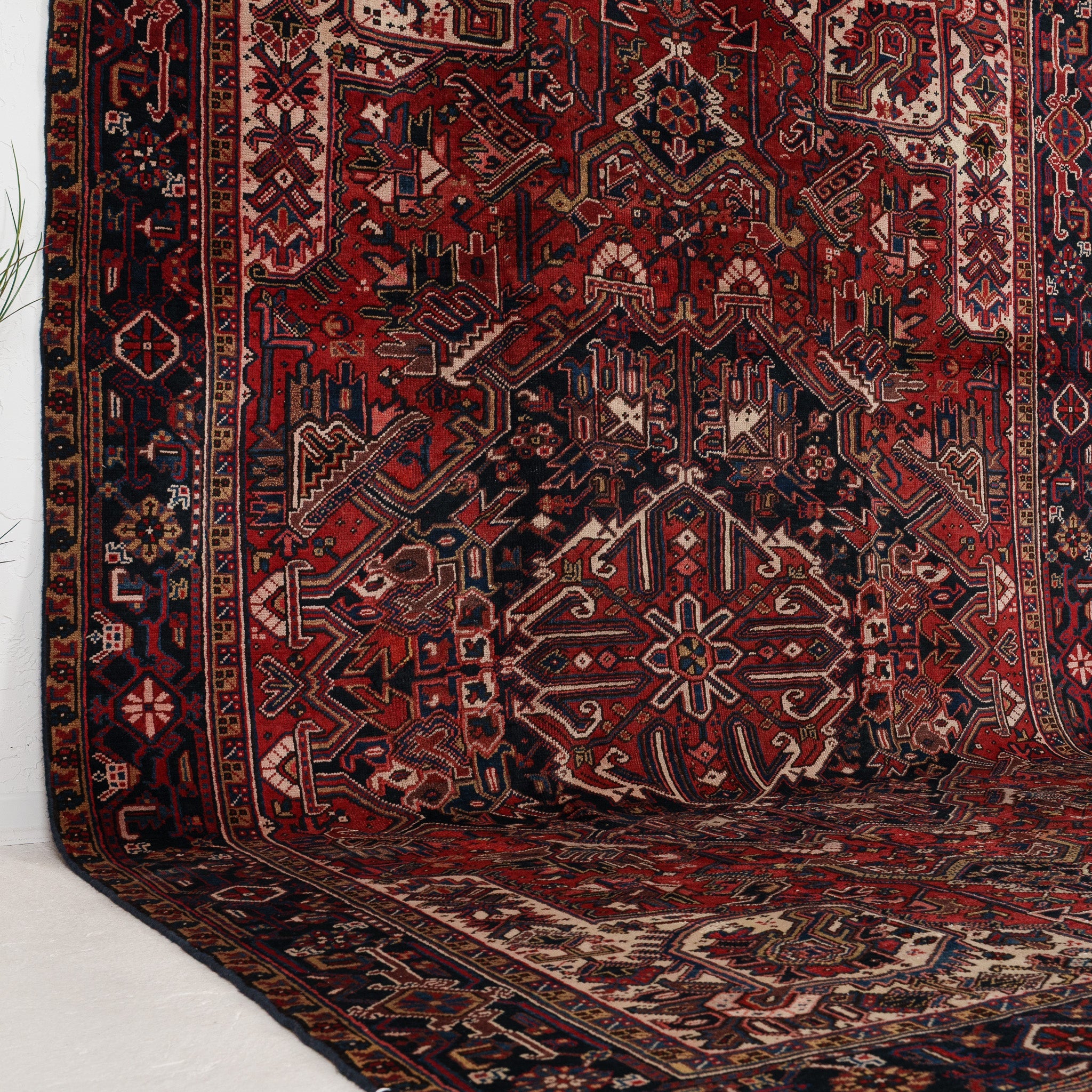 Red and Blue Area Wool Rug
