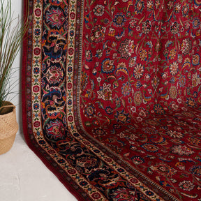 Red and Blue Area Wool Rug