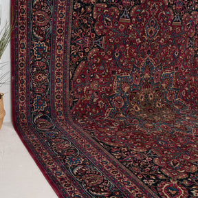 Red and Blue Area Wool Rug