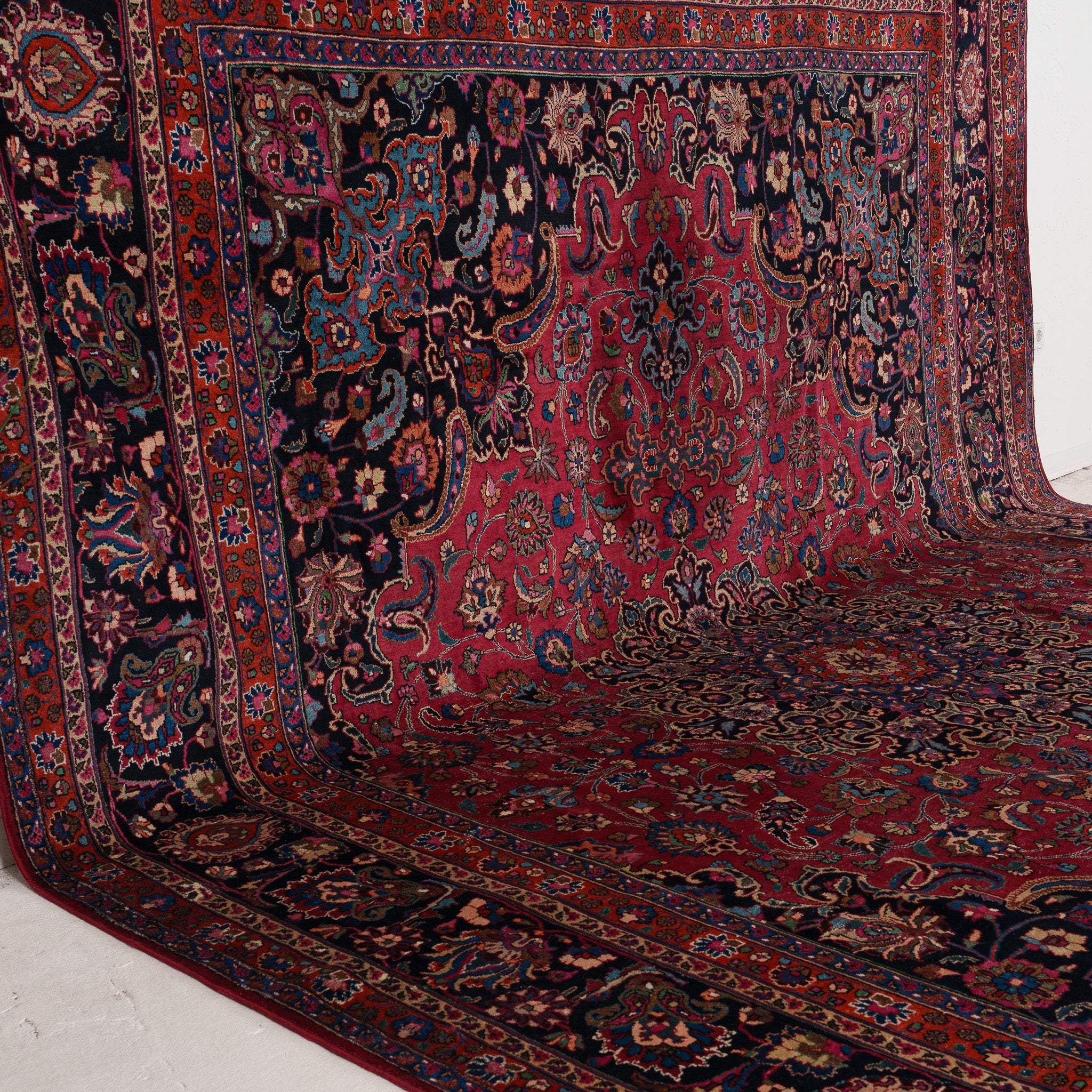 Red and Blue Area Wool Rug