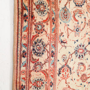 Beige and Red Area Wool Rug