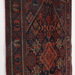 Blue and Red Area Wool Rug