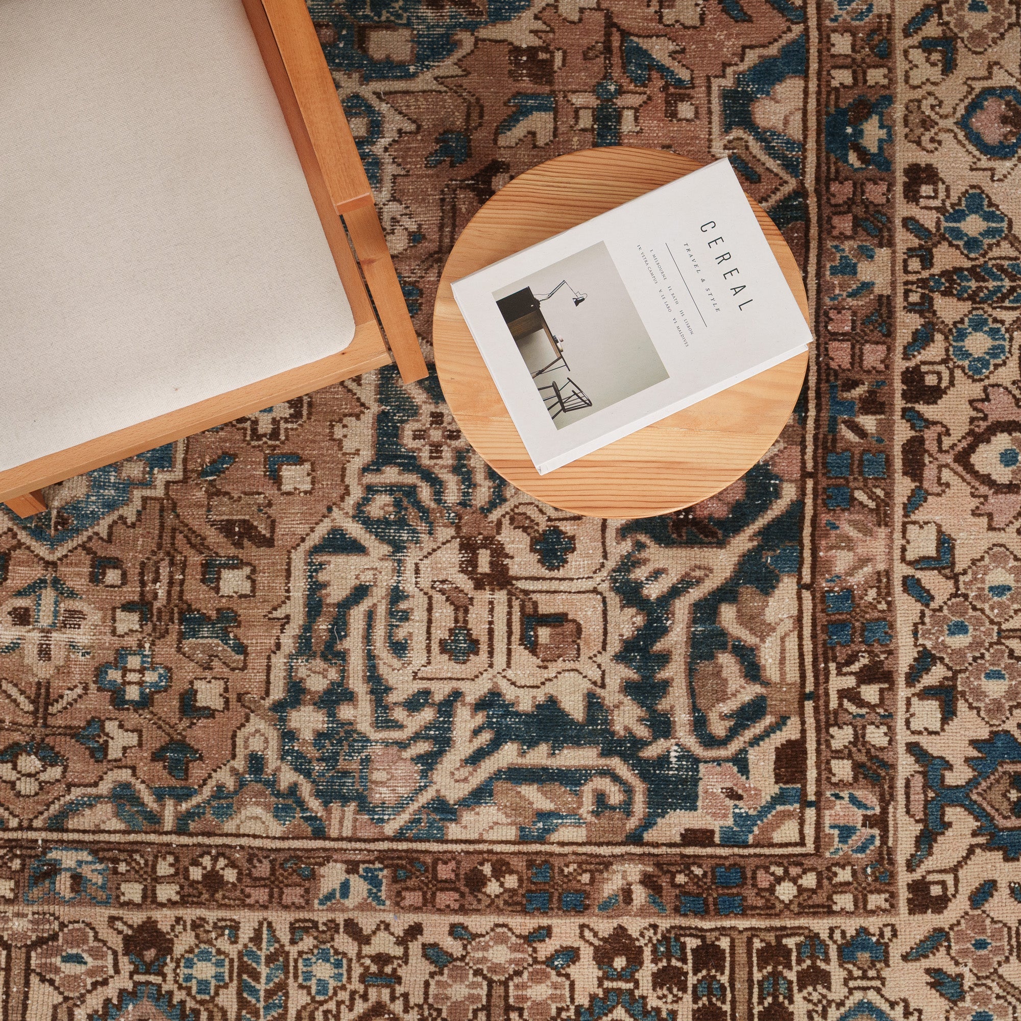 Antiquewashed Brown Area Rug