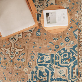 Antiquewashed Beige Area Rug