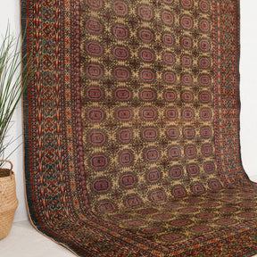 Red and Brown Area Wool Rug