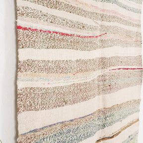 Beige and Green Area Wool Rug