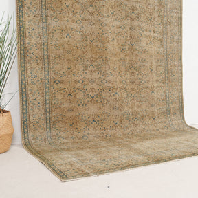 Beige and Blue Area Wool Rug