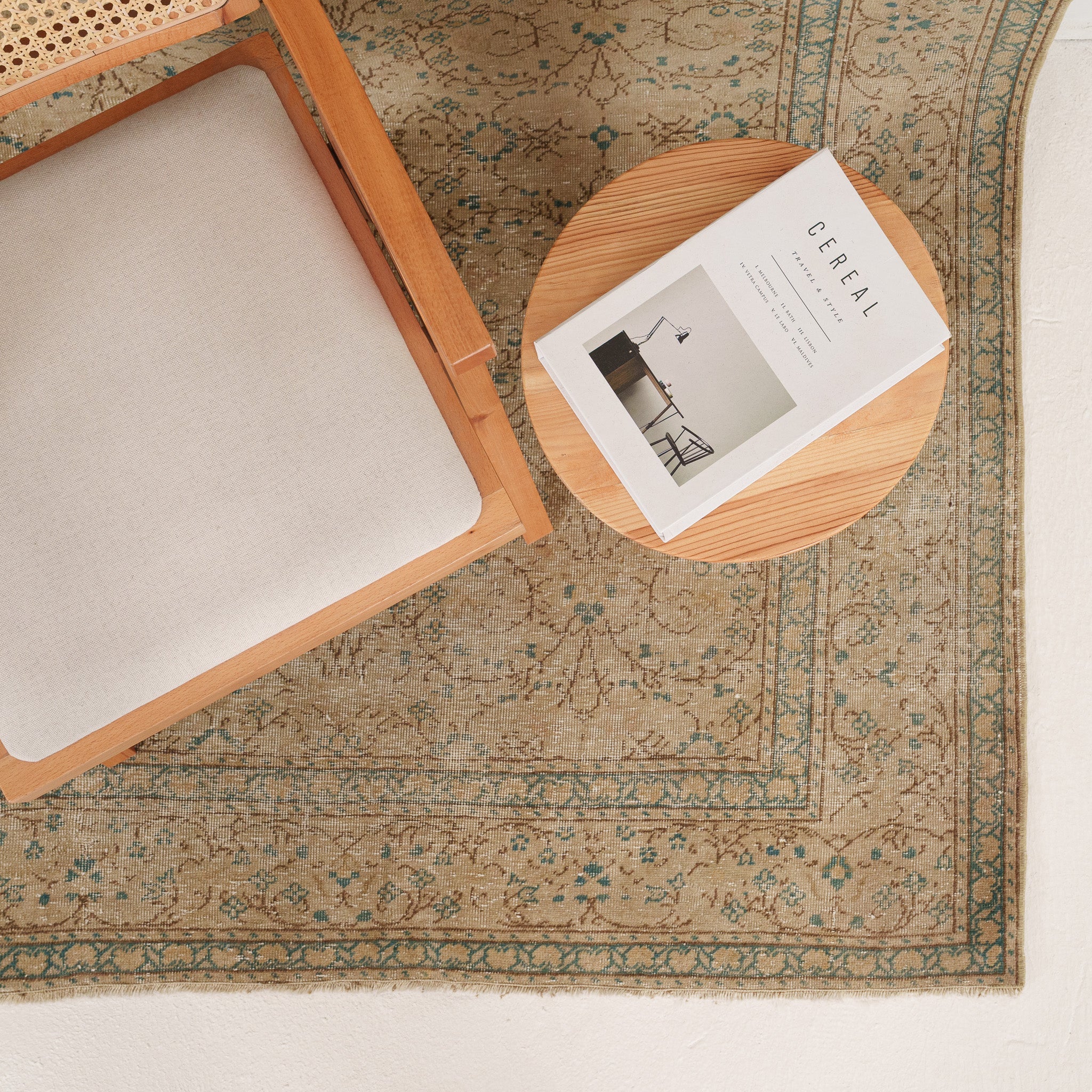 Antiquewashed Beige Area Rug