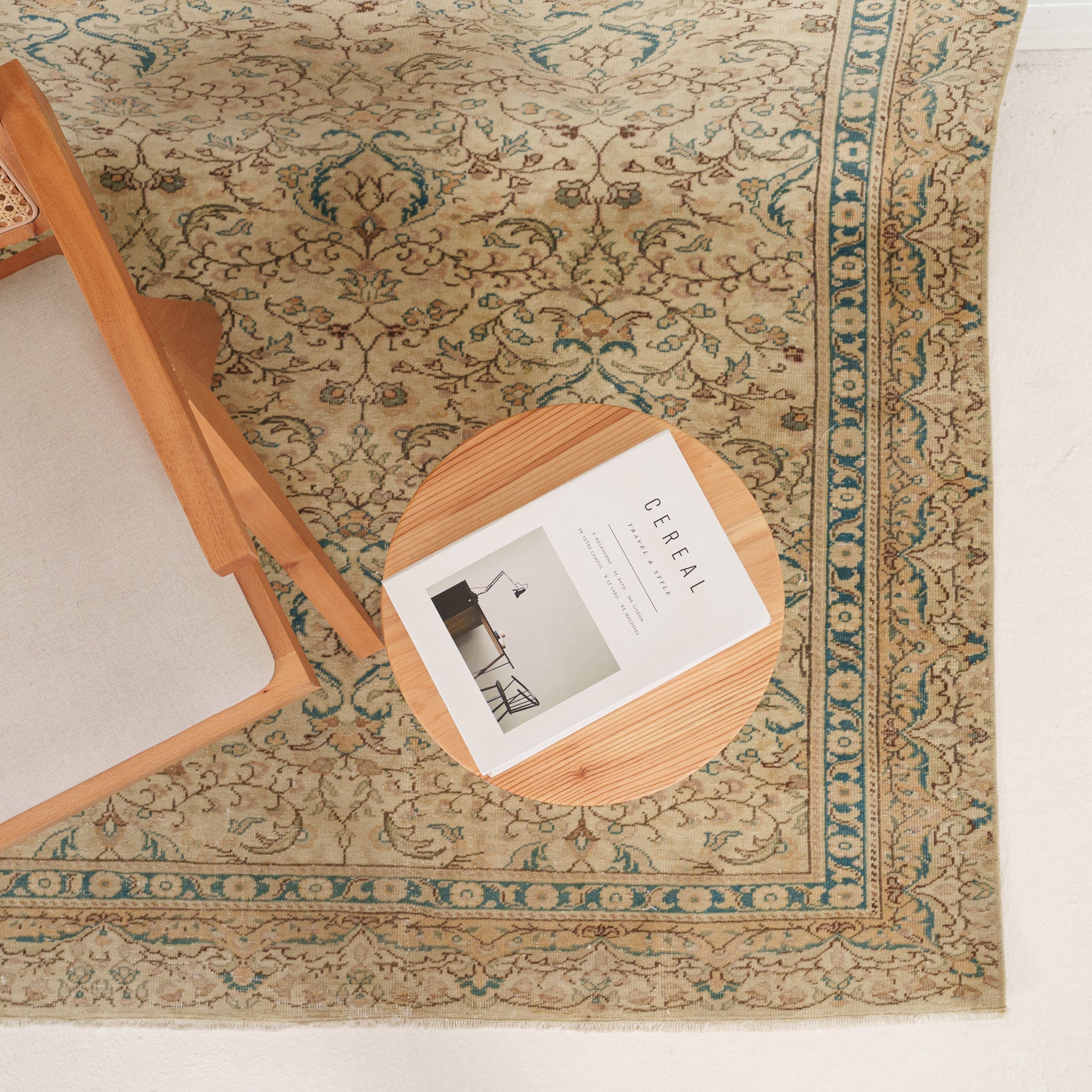 Antiquewashed Beige Area Rug