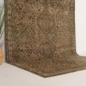 Brown and Beige Area Wool Rug