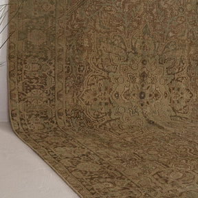 Brown and Blue Area Wool Rug