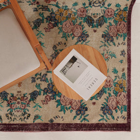 Antiquewashed Beige Area Rug