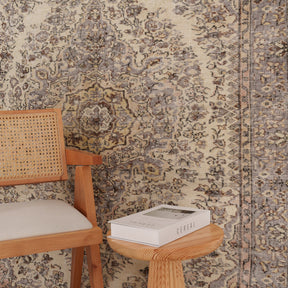 Antiquewashed Beige Area Rug