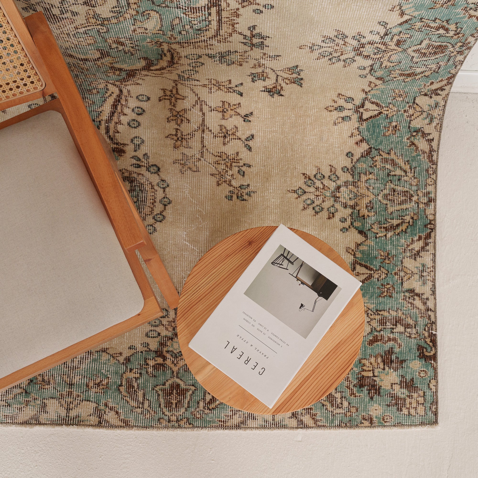 Antiquewashed Beige Area Rug