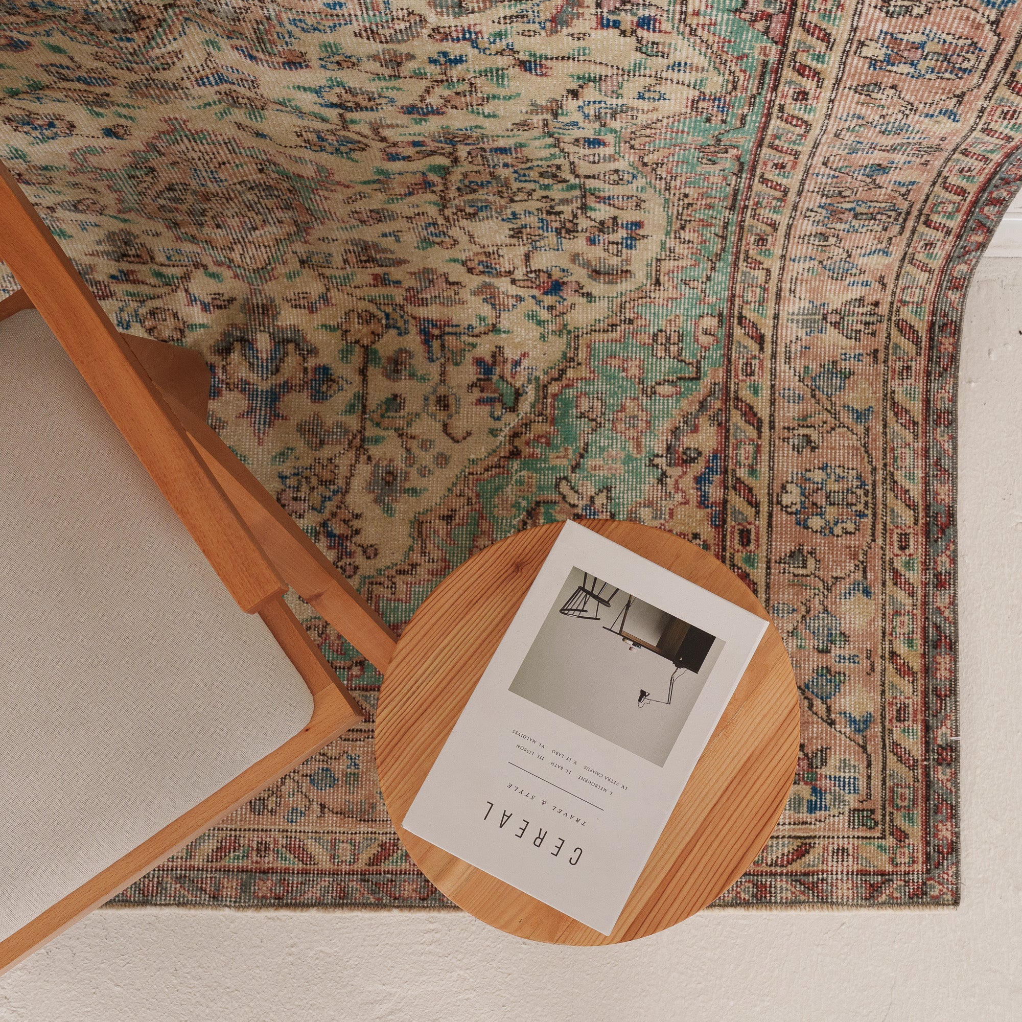 Antiquewashed Beige Area Rug
