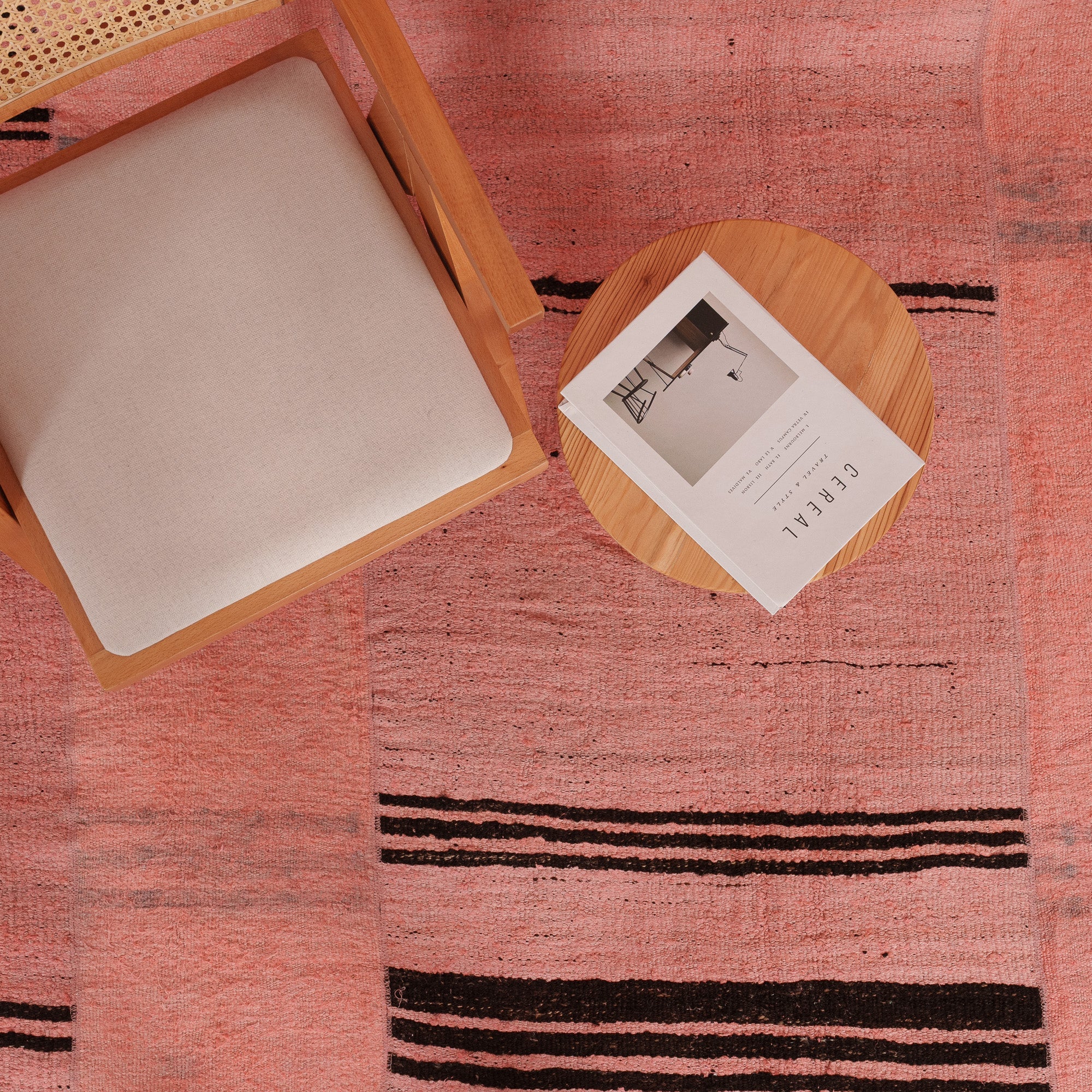 Hemp Pink Area Rug