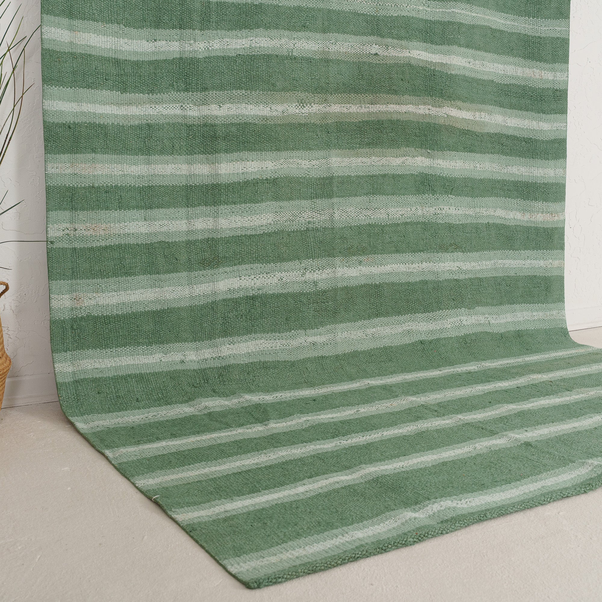 Green and Blue Area Wool Rug