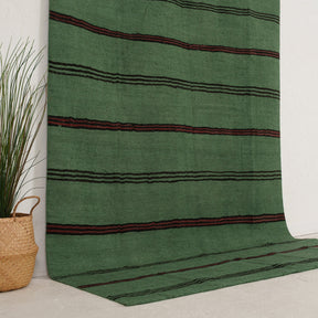 Green and Red Area Wool Rug