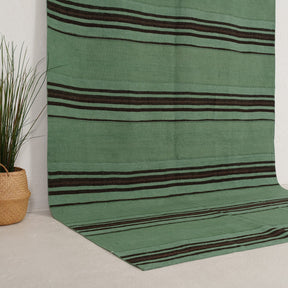 Green and Black Area Wool Rug