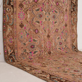 Pink and Brown Area Wool Rug