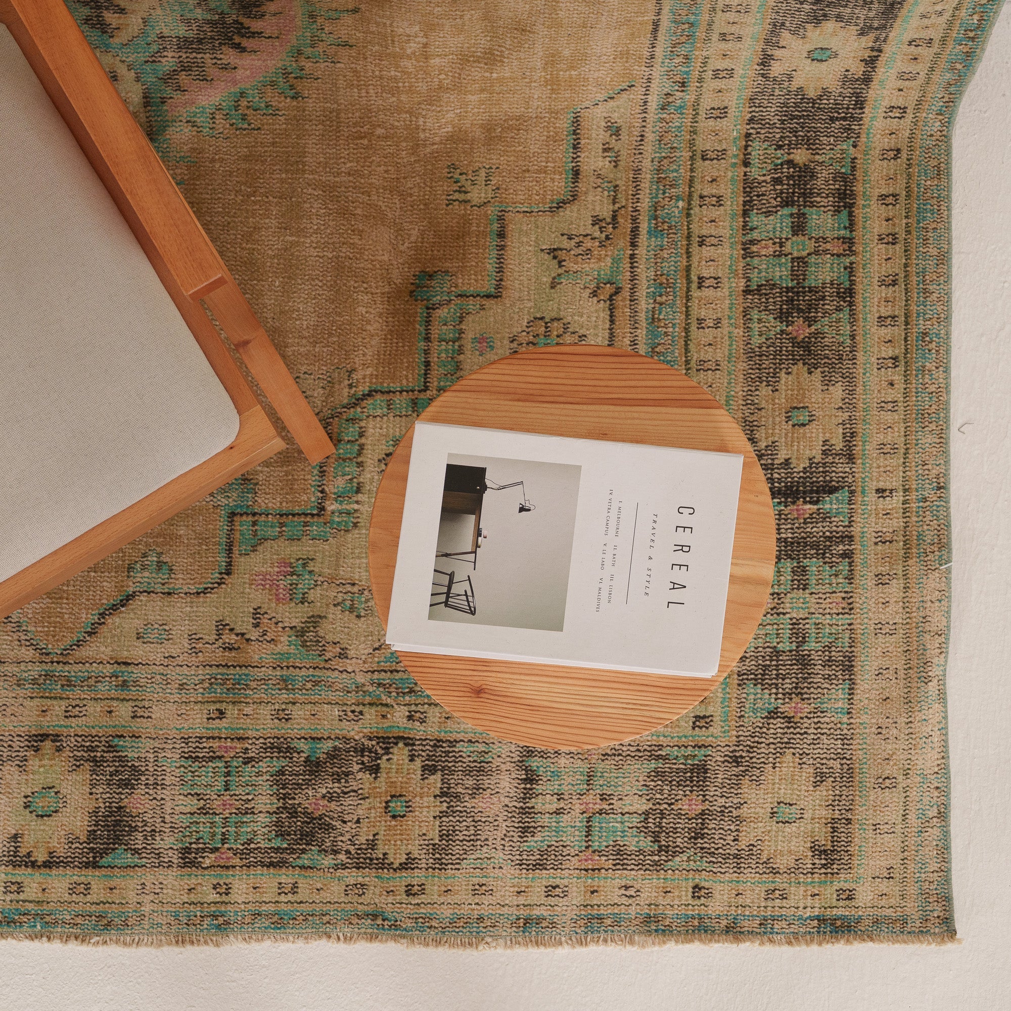 Antiquewashed Orange Area Rug