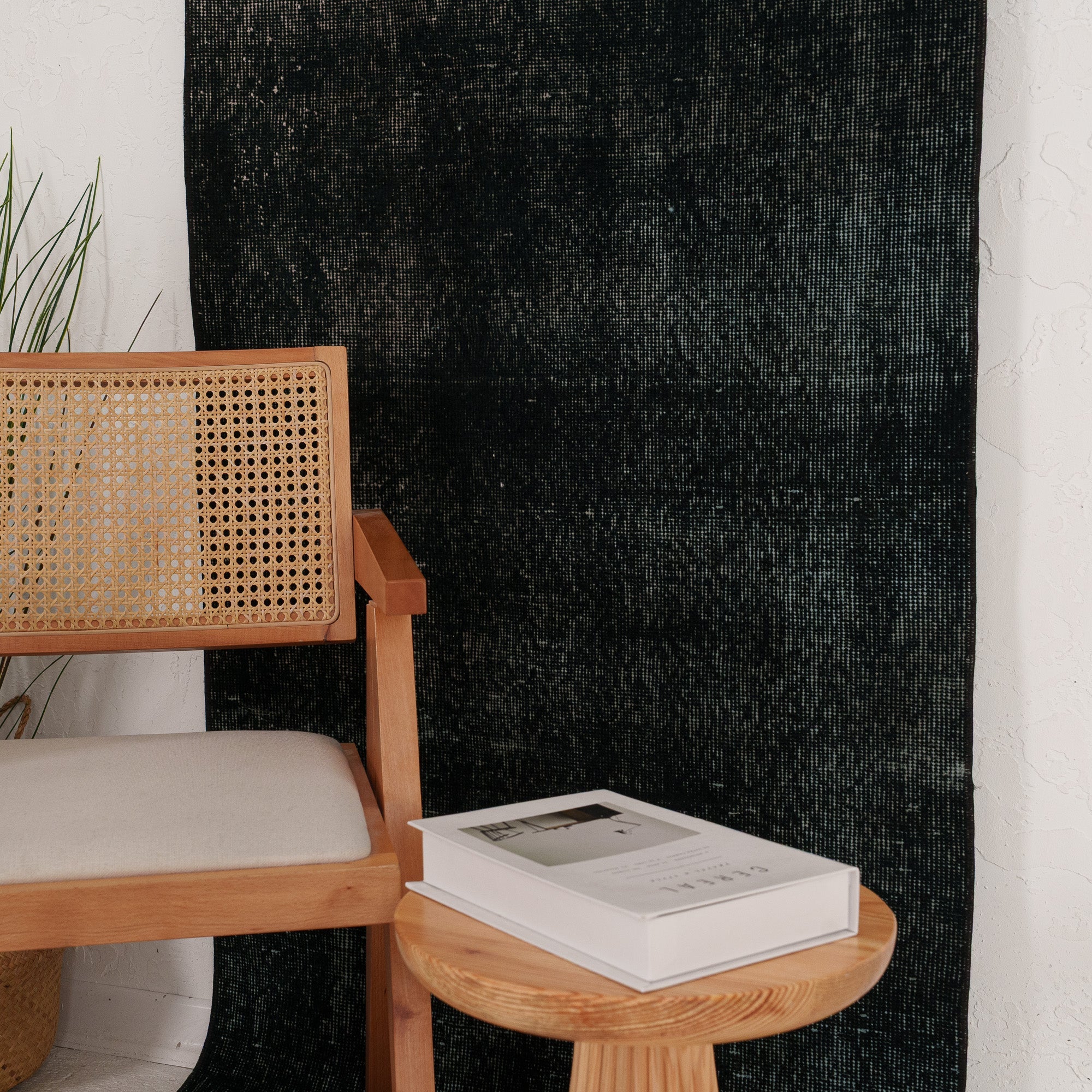 Overdyed Green Area Rug