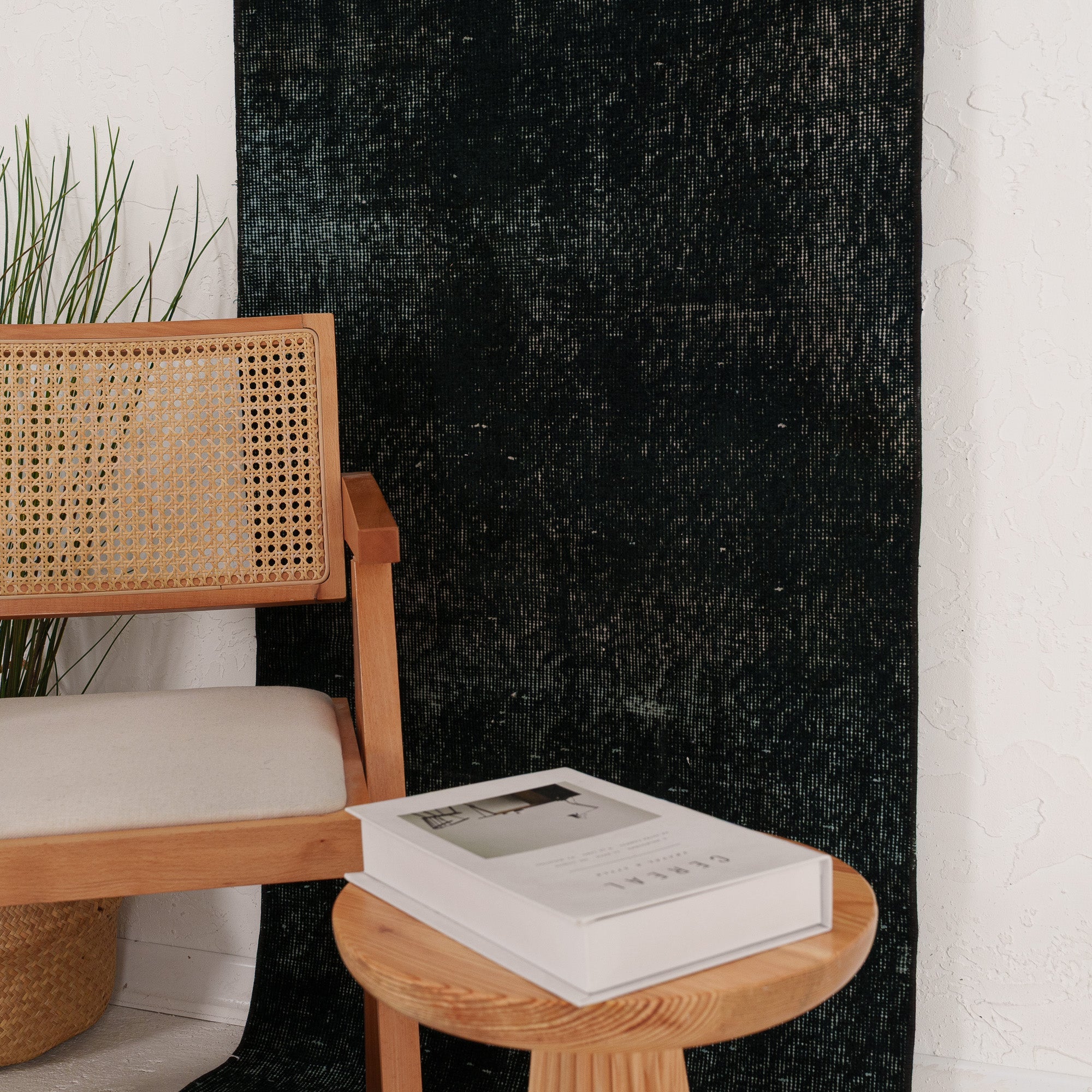 Overdyed Green Area Rug