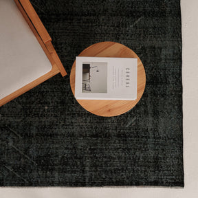Overdyed Black Area Rug