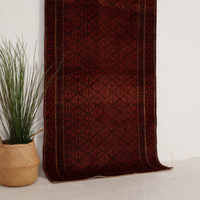 Red and Black Area Wool Rug